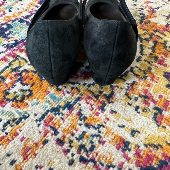 Garbor Suede Mary Jane Wedge Shoe with Jeweled Strap 9.5 US 7.5 UK - Picture 6 of 13